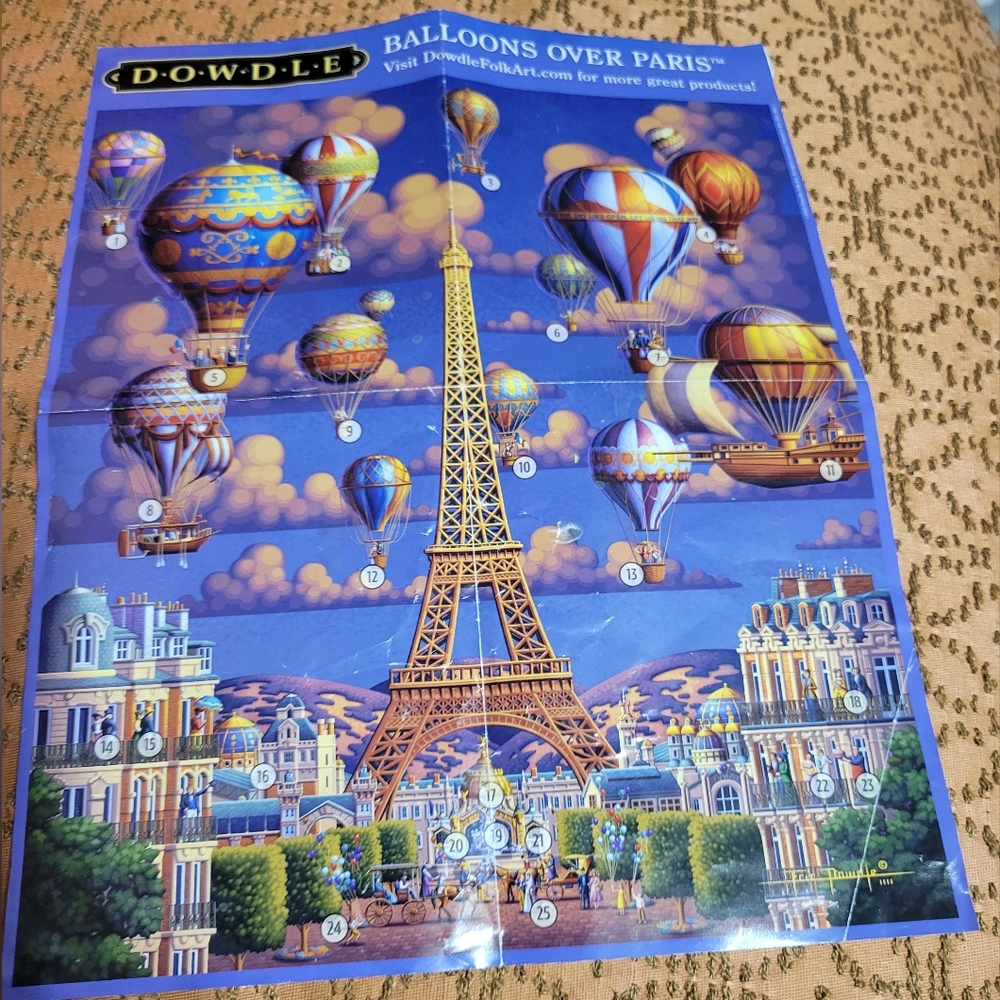 PUZZLE Balloons Over Paris 100 Piece Dowdle Puzzle